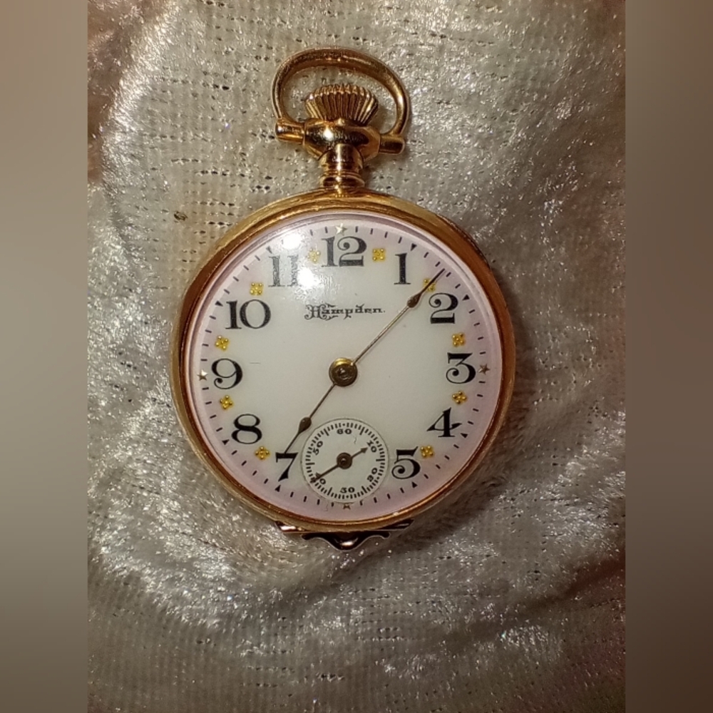 Antique 14k Hampden Pocket Watch